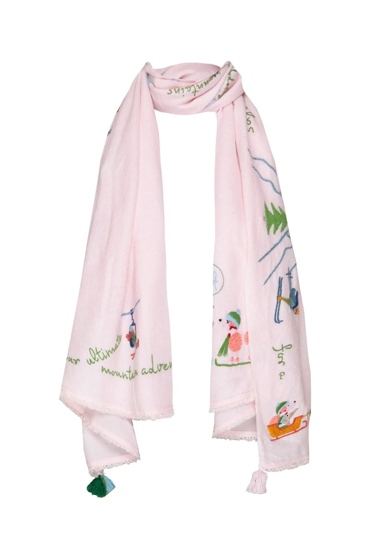 Alpine Holiday Shawl - Barely Pink The Holy Goat