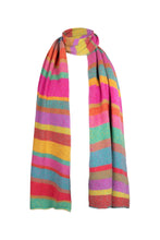 Load image into Gallery viewer, Super Soft Stripe Scarf - Pink Rainbow