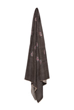 Load image into Gallery viewer, Special Reversible Floral Embroidered Shawl - Grey, Pink &amp; Pale Blue