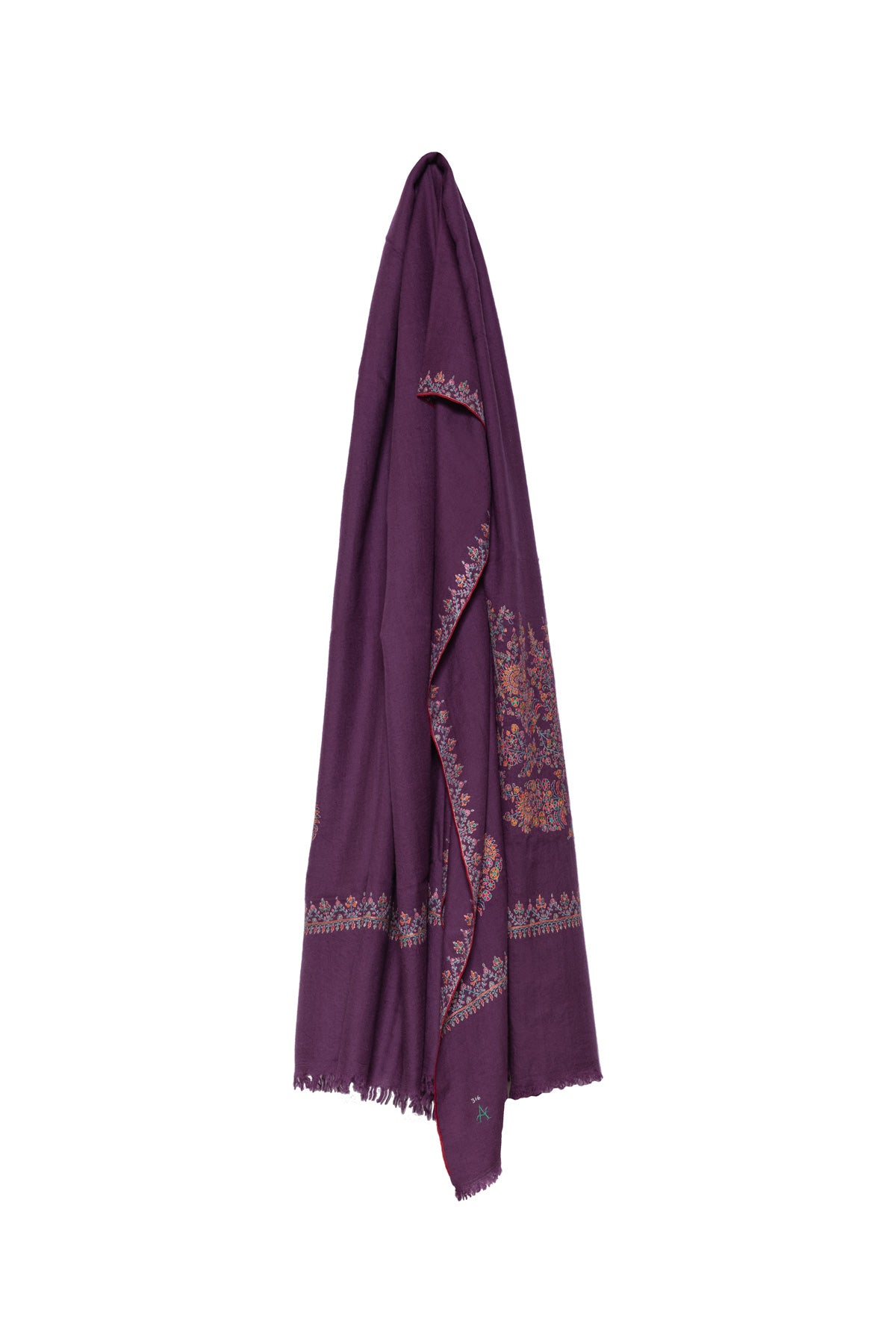 Purple Special Embroidery Scarf