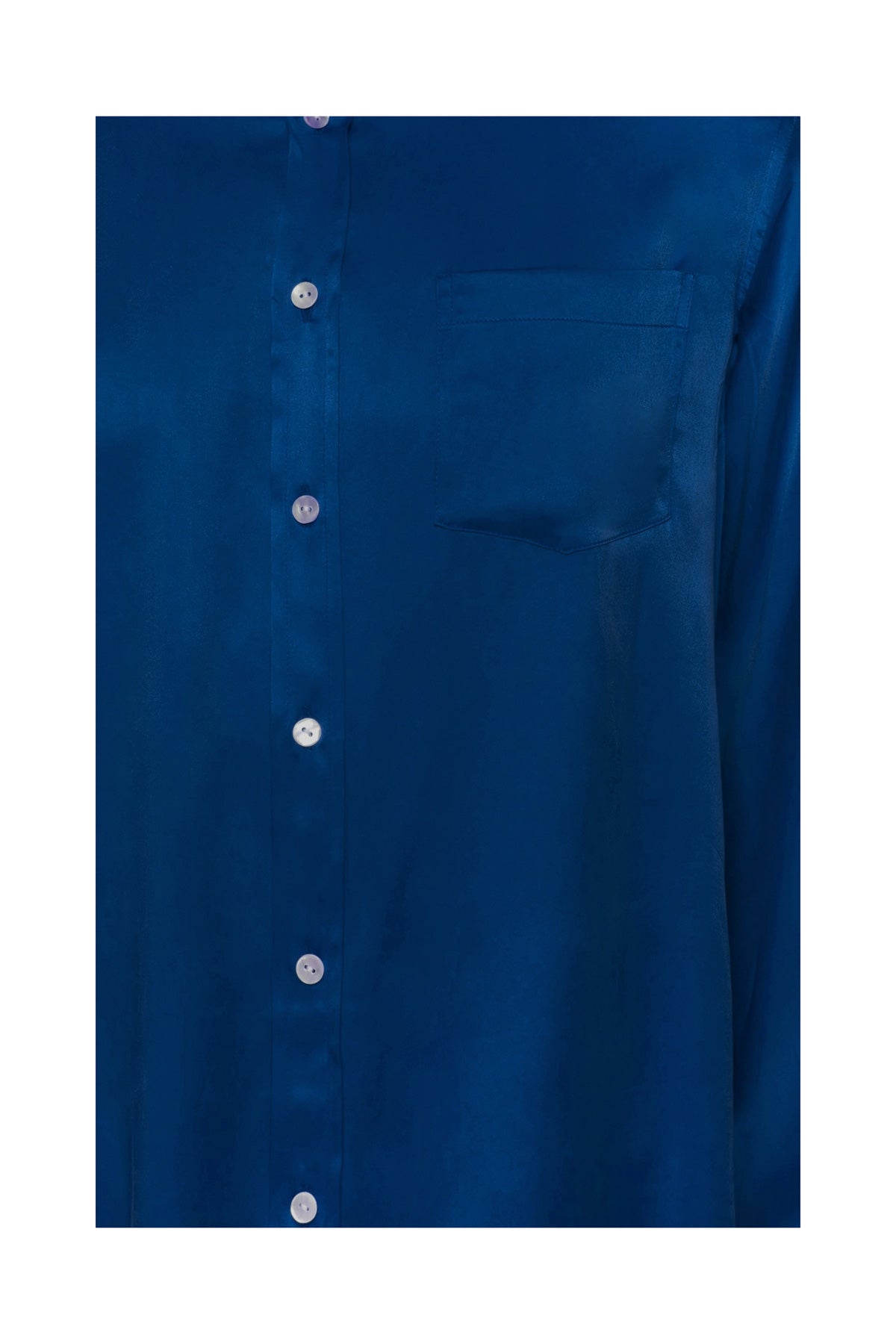 Men's Silk Shirt - Navy Blue