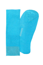 Load image into Gallery viewer, Long Men&#39;s Cotton Socks - Bright Turquoise