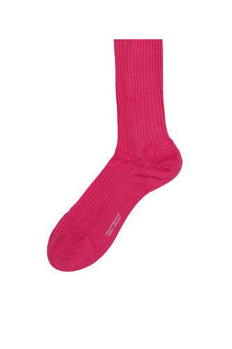 Long Men's Cotton Socks - Fuchsia