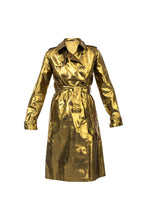 Load image into Gallery viewer, Metallic Silk Trench - Gold