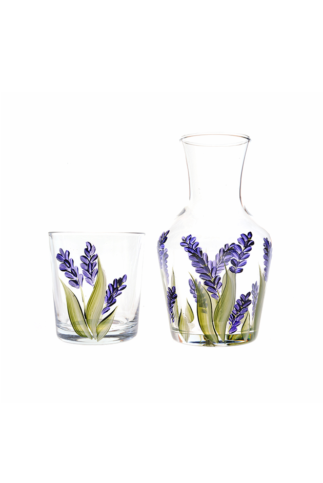 Violet Lavender Carafe & Tumbler