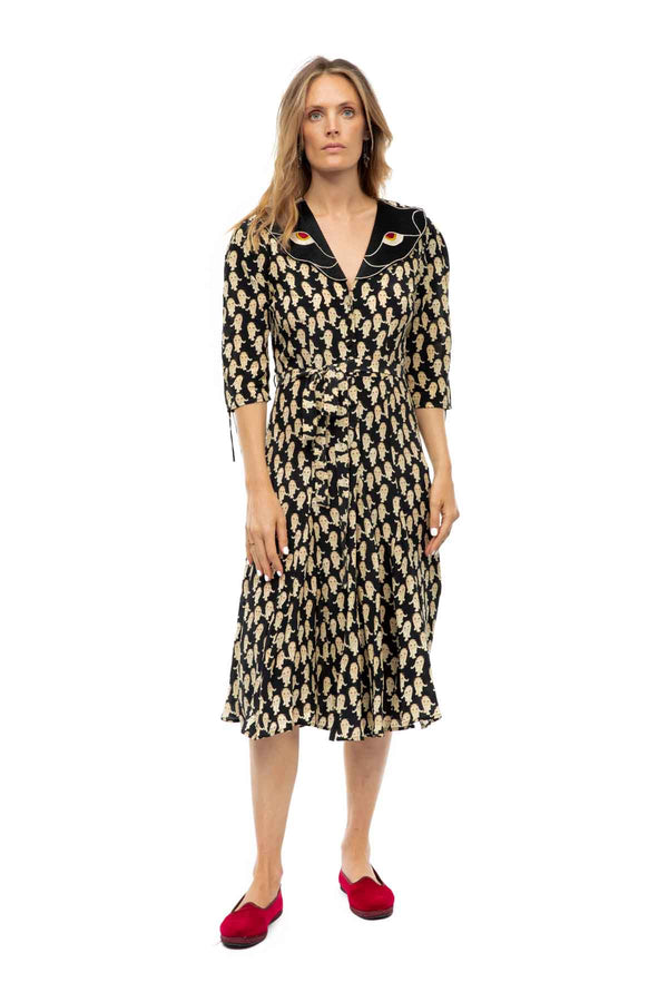 Panther Print Silk Dress