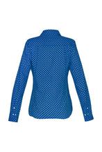 Load image into Gallery viewer, Women&#39;s Cotton Shirt - Blue Crosses