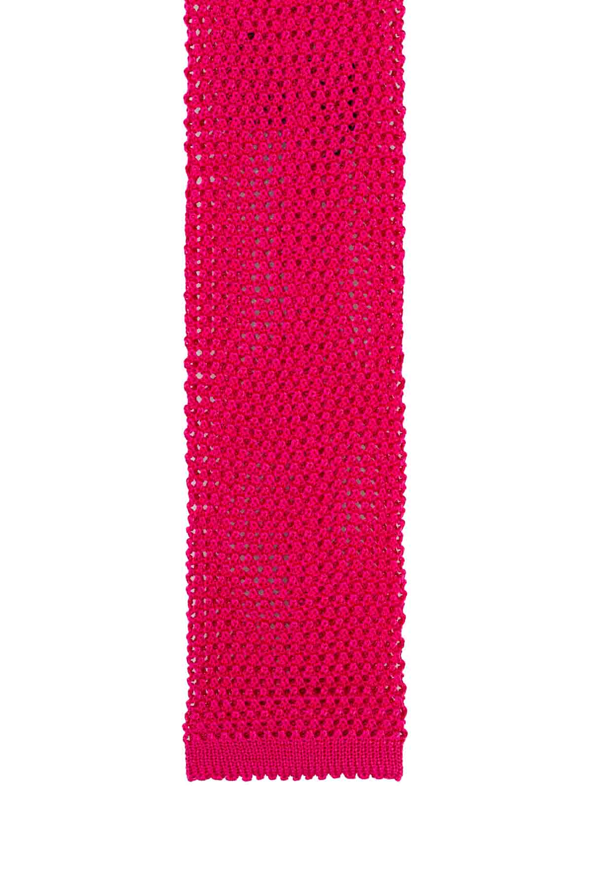 Italian Knitted Tie - Bright Pink