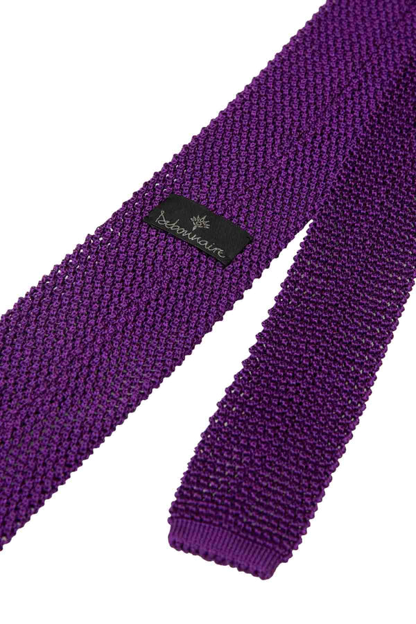 Italian Knitted Tie - Purple
