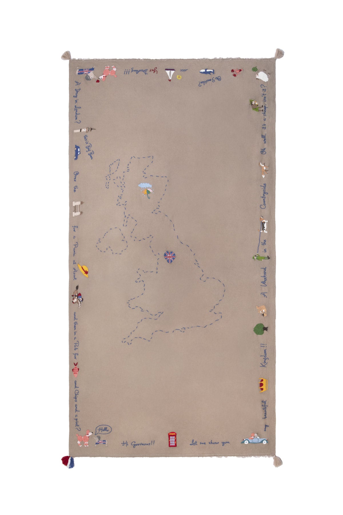 UK Holiday Shawl - Taupe