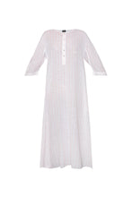 Load image into Gallery viewer, Lita Cotton Striped Kaftan - Pink &amp; White