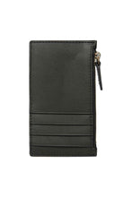 Load image into Gallery viewer, Leather Zip Card Holder - Black