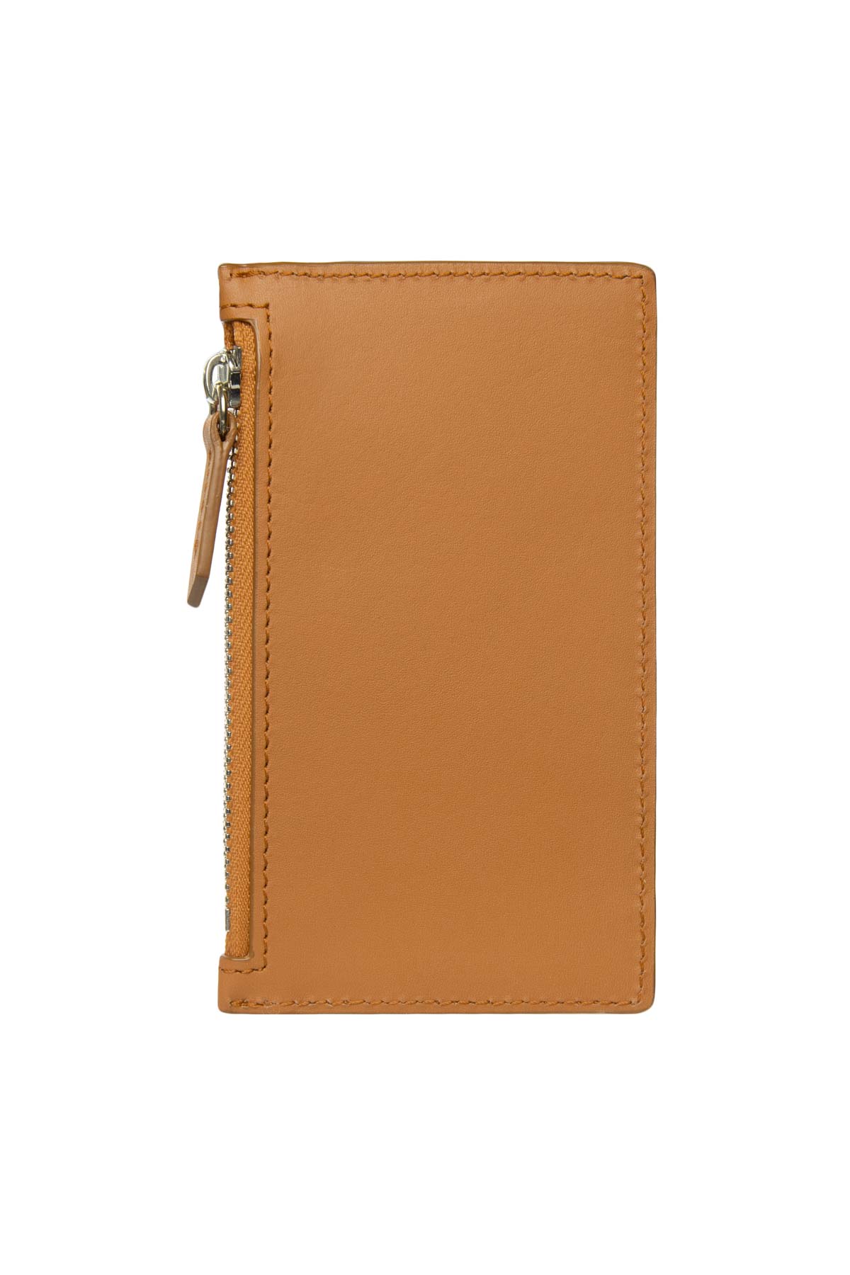 Leather Zip Card Holder - Natural