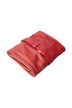 Load image into Gallery viewer, Lambskin Roll-Up Manicure Set - Burgundy