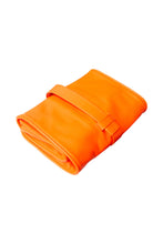 Load image into Gallery viewer, Lambskin Roll-Up Manicure Set - Orange