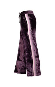 Velvet Joggers - Purple & Lilac Stripes