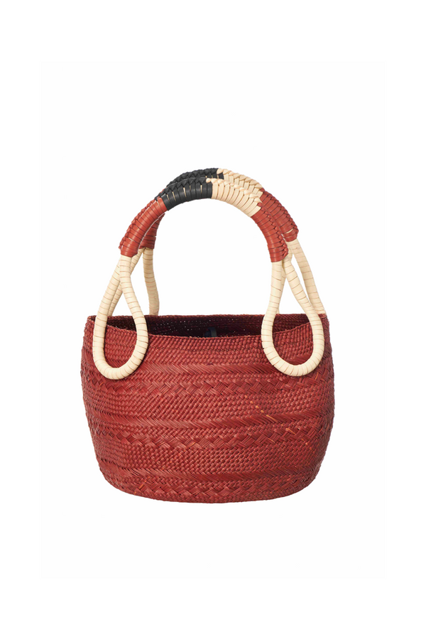 Iraca Woven Tote Bag - Red