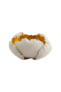 Alba Rose Porcelain Bowl - Cream Gold