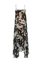 Load image into Gallery viewer, Silk Floral Circle Dress - Olive