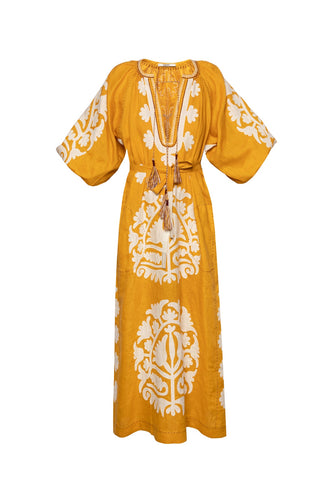 Shalimar Dress - Mango & Cream
