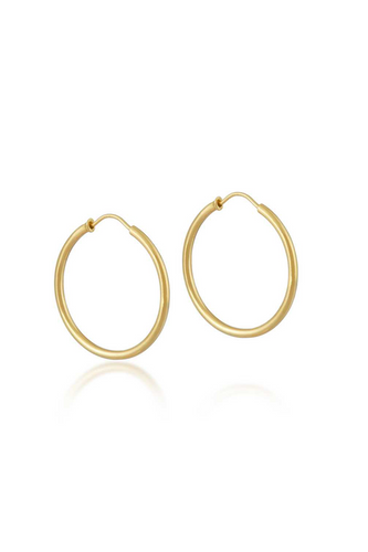 Gold Hoop Earrings - Fine