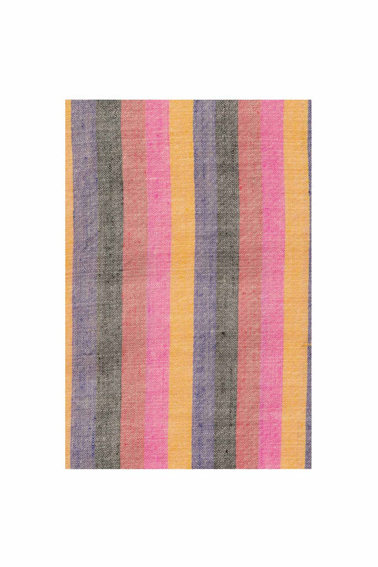 Multi Stripe Pashmina Shawl - Pink Rainbow