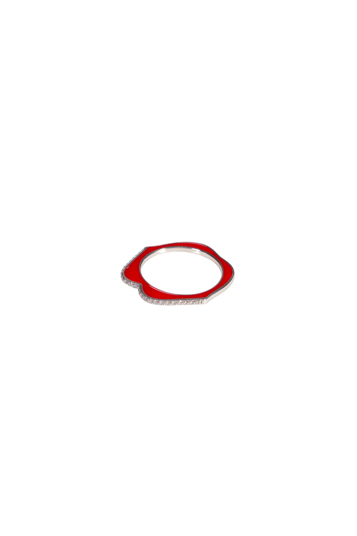 OMG Enamel Lip Ring - Red