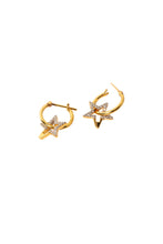 Load image into Gallery viewer, Sirius Star Hoop  Diamond Earrings