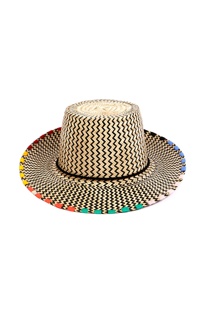 Arco Straw Hat - Multicoloured Rim